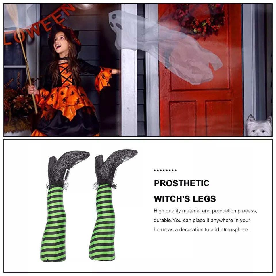 Artificial Witch Legs Halloween Yard Decoration