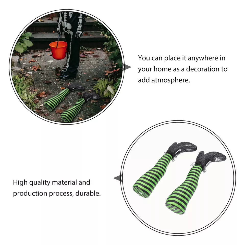 Artificial Witch Legs Halloween Yard Decoration