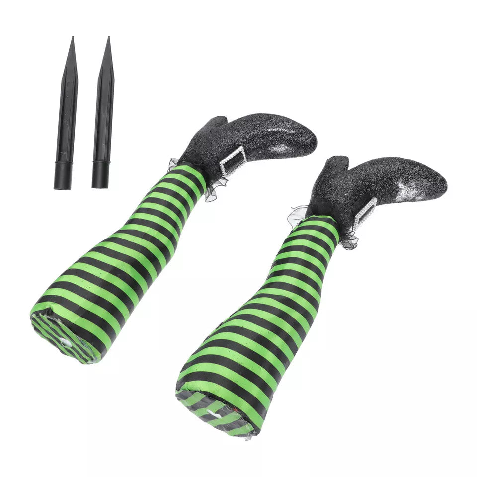 Artificial Witch Legs Halloween Yard Decoration