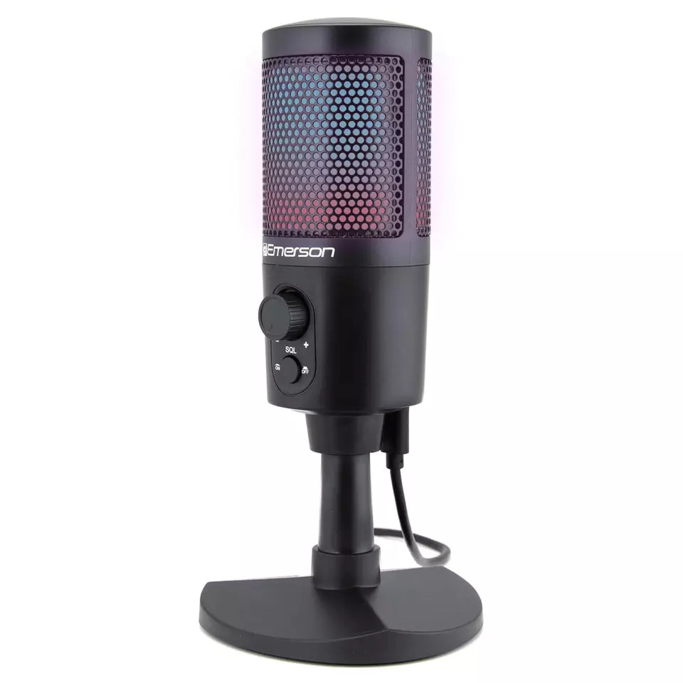 USB Gaming and Streaming Microphone with RGB Lighting