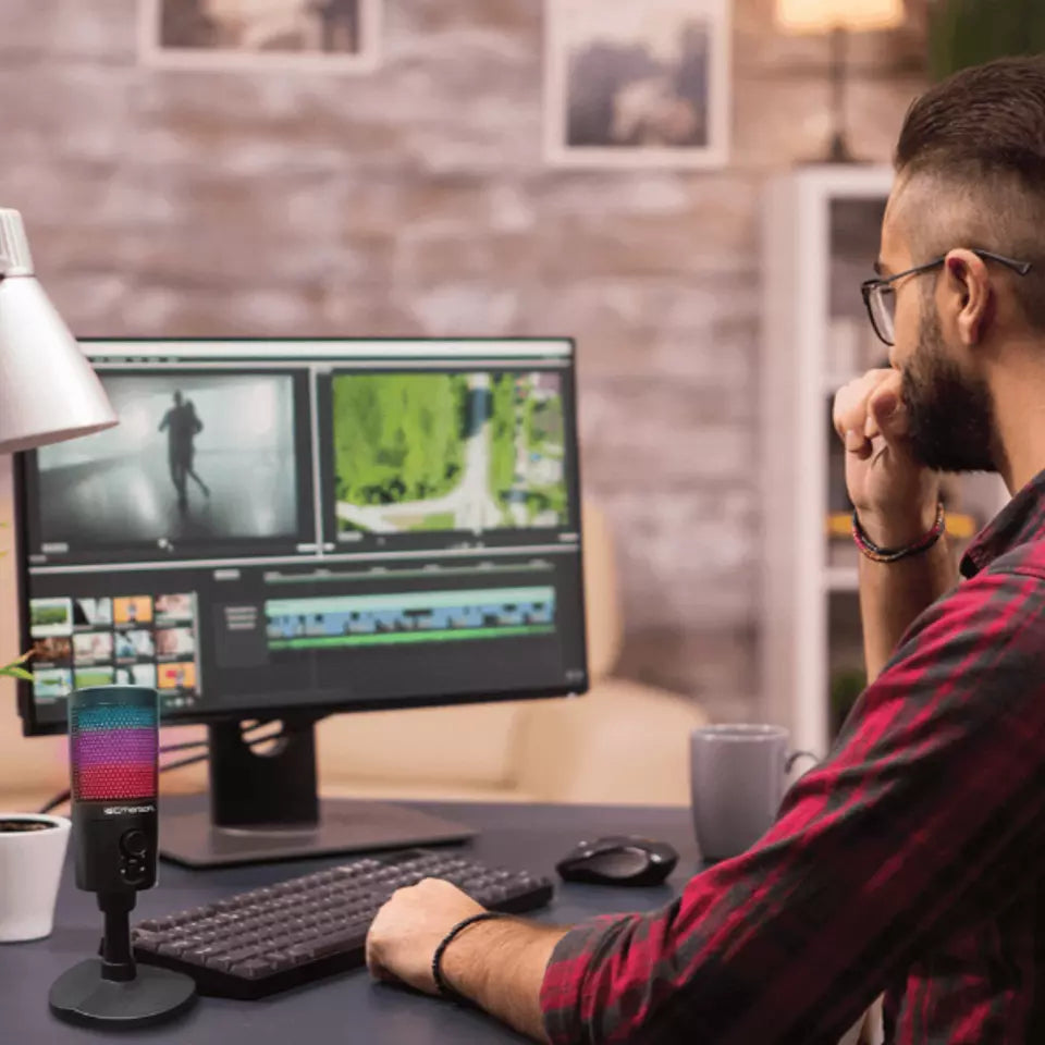 USB Gaming and Streaming Microphone with RGB Lighting