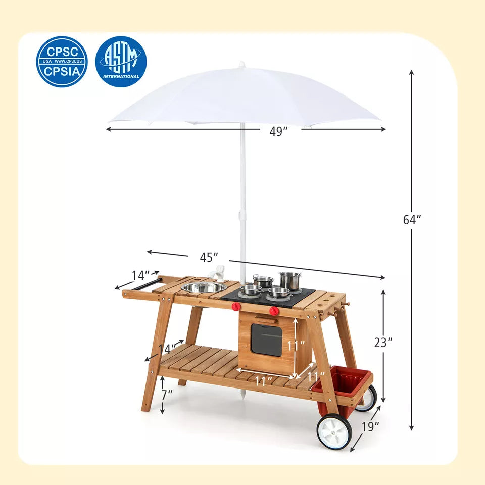 Kids Play Trolley with Sun Proof Umbrella