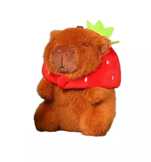 Capybara Plush Strawberry Hat