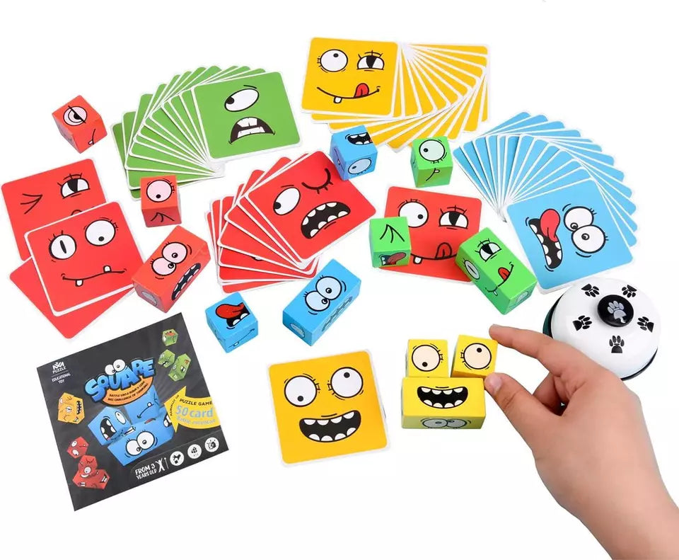 Expression Puzzle Building Blocks Game