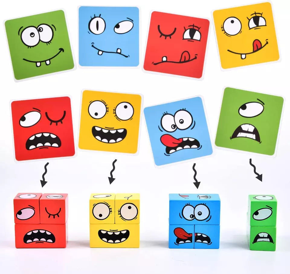 Expression Puzzle Building Blocks Game
