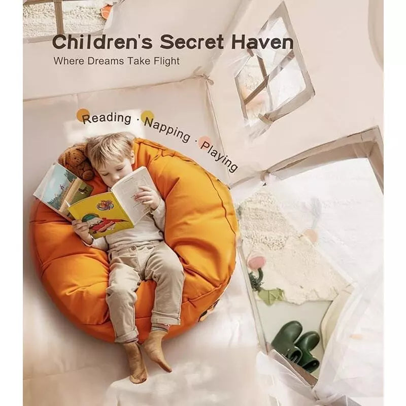 Large Kids Play Tent with Star String Lights