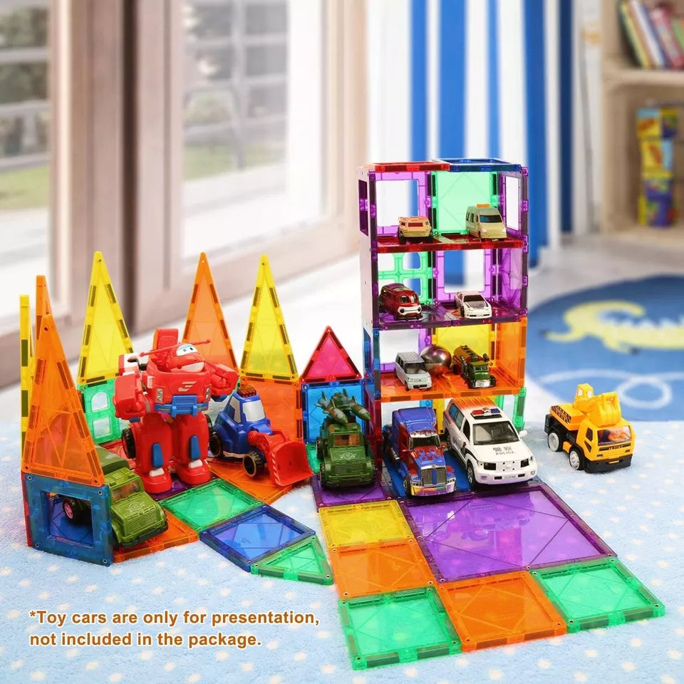 Magnetic Building Tiles Transparent Blocks Toy