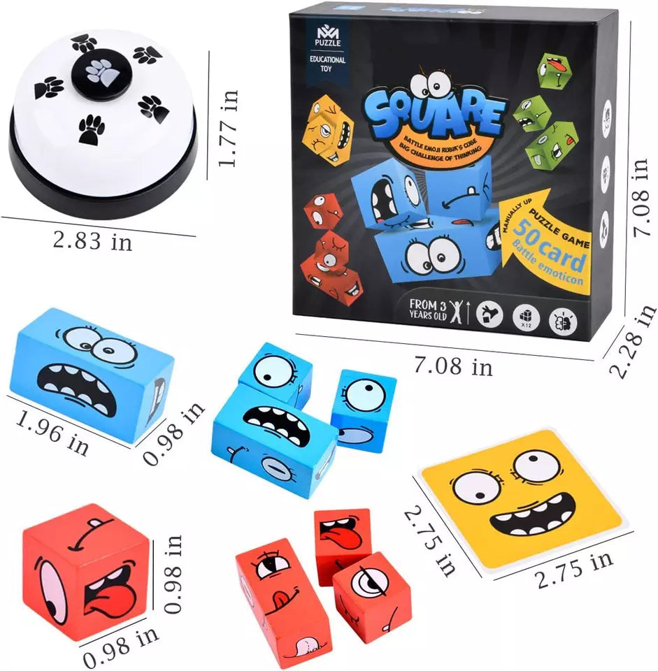Expression Puzzle Building Blocks Game