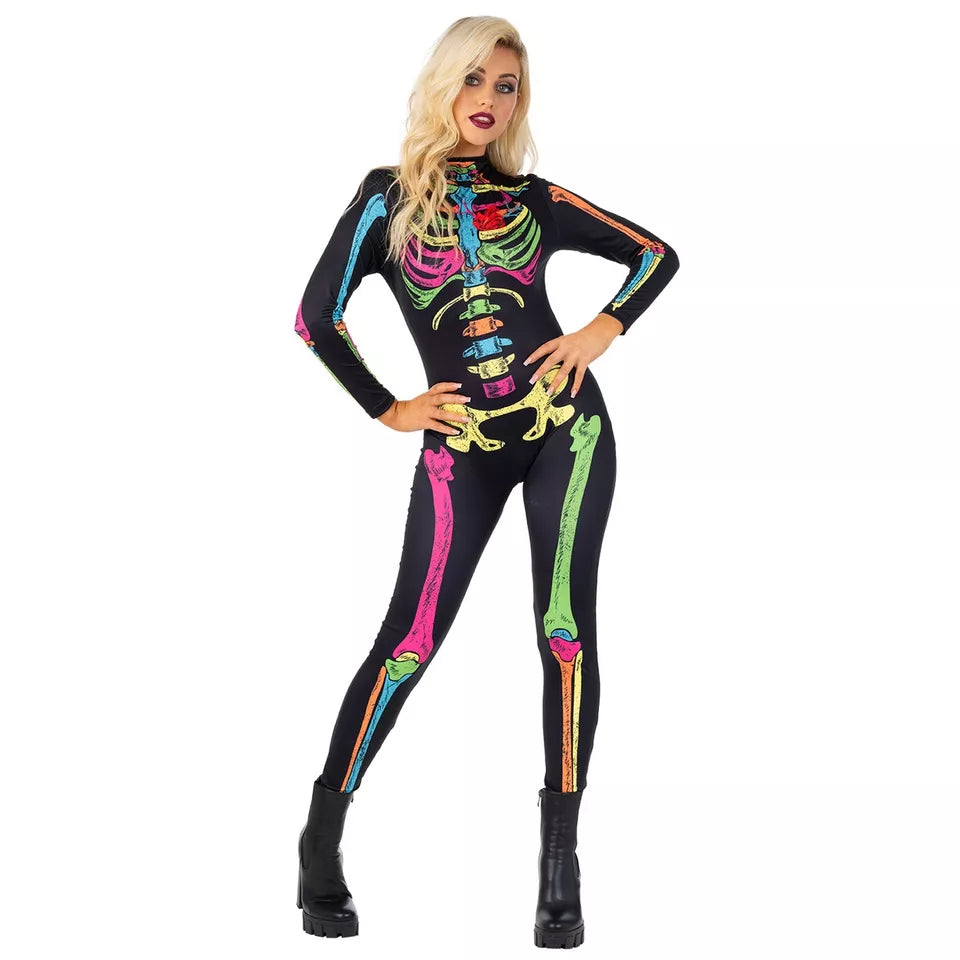Halloween Rainbow Skeleton Costume