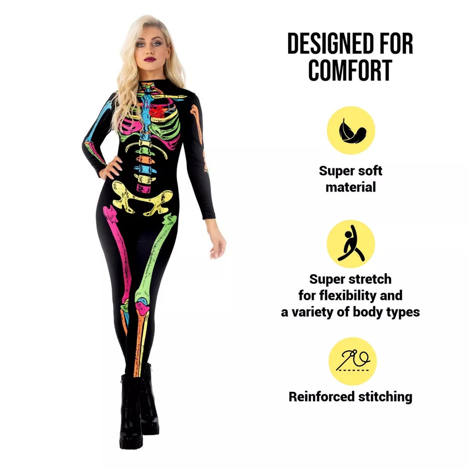 Halloween Rainbow Skeleton Costume