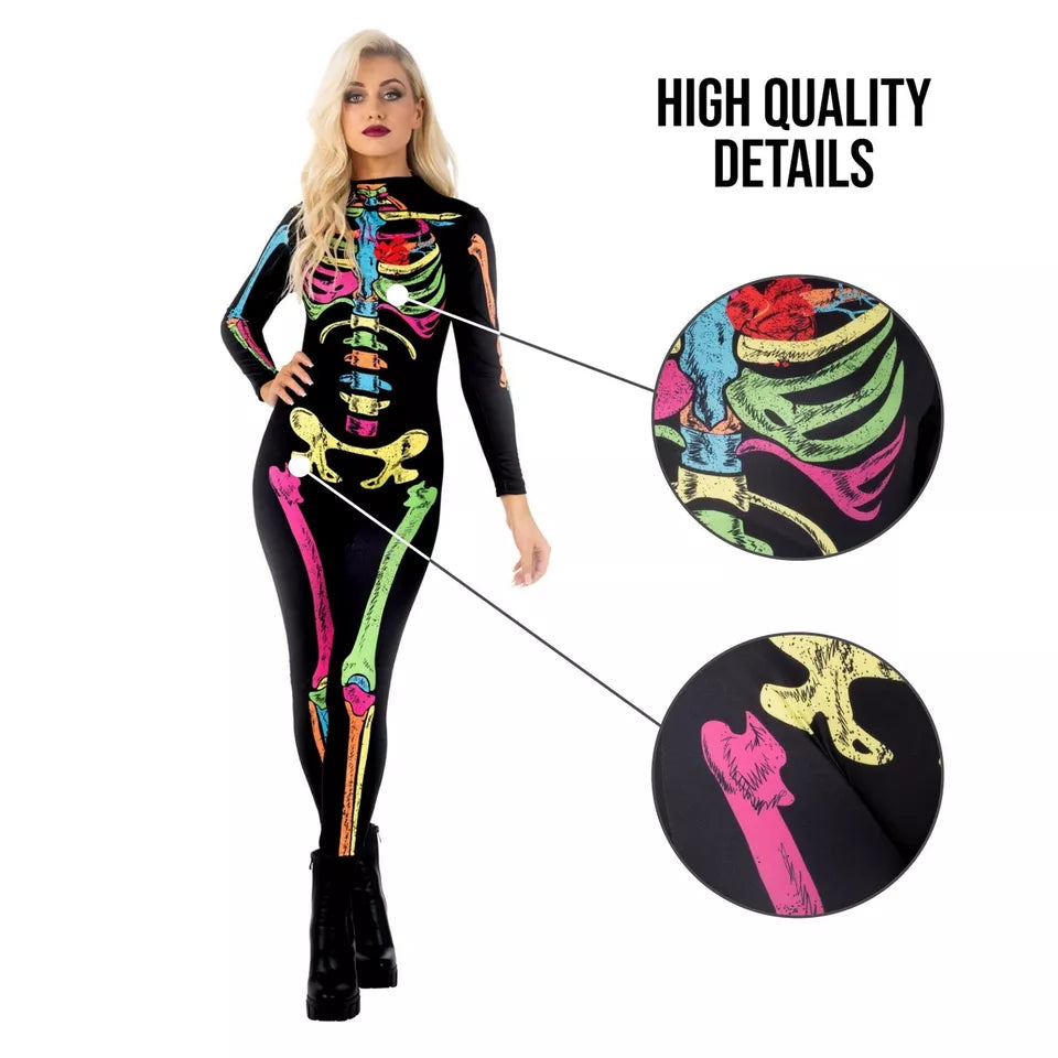 Halloween Rainbow Skeleton Costume