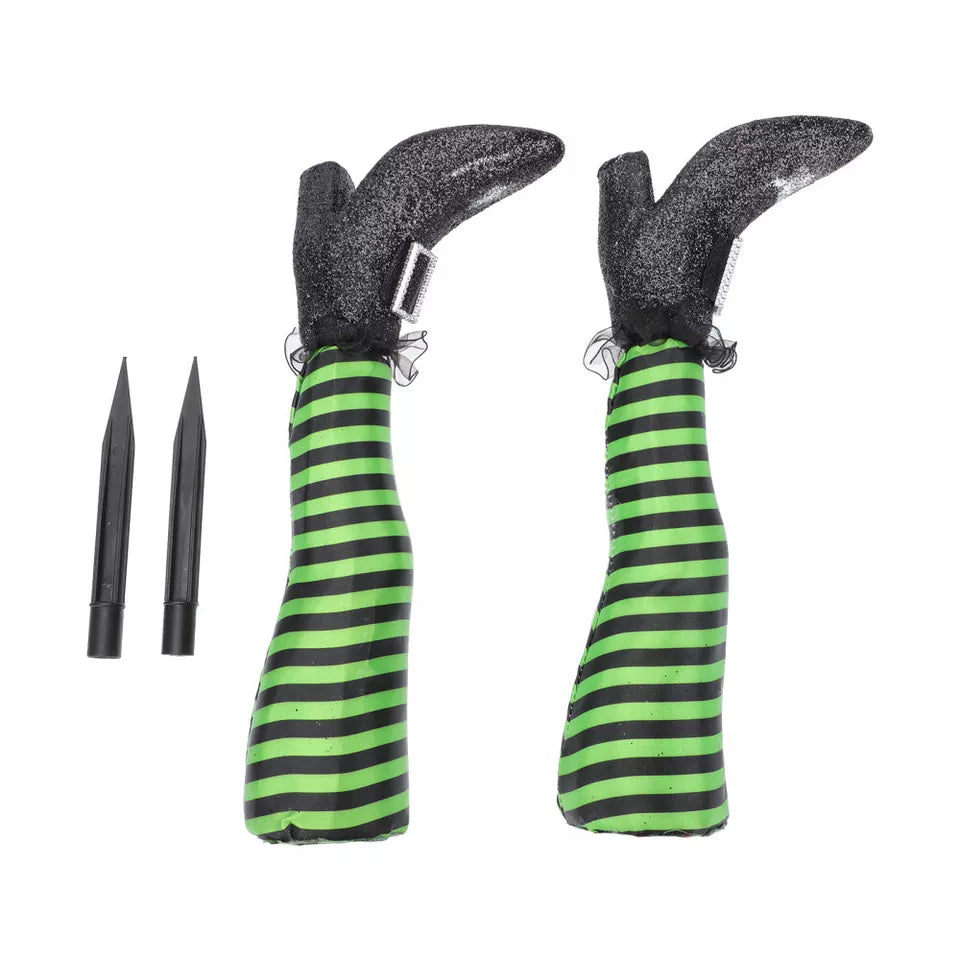 Artificial Witch Legs Halloween Yard Decoration