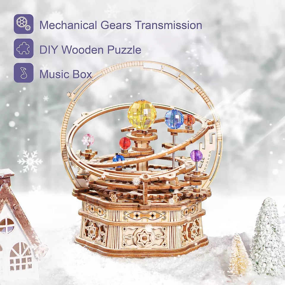 3D Wooden Puzzle Music Box