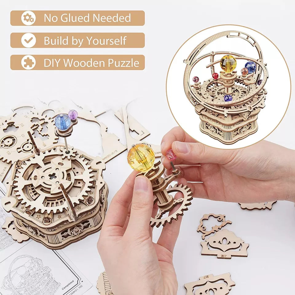 3D Wooden Puzzle Music Box