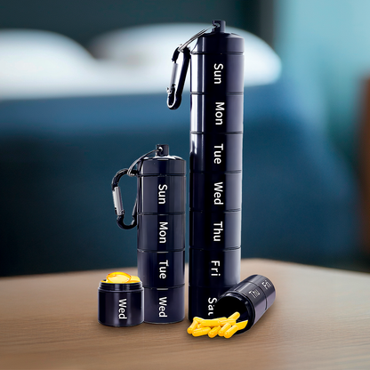 Aluminum 7-Day Pill Organizer – Travel-Friendly & Durable
