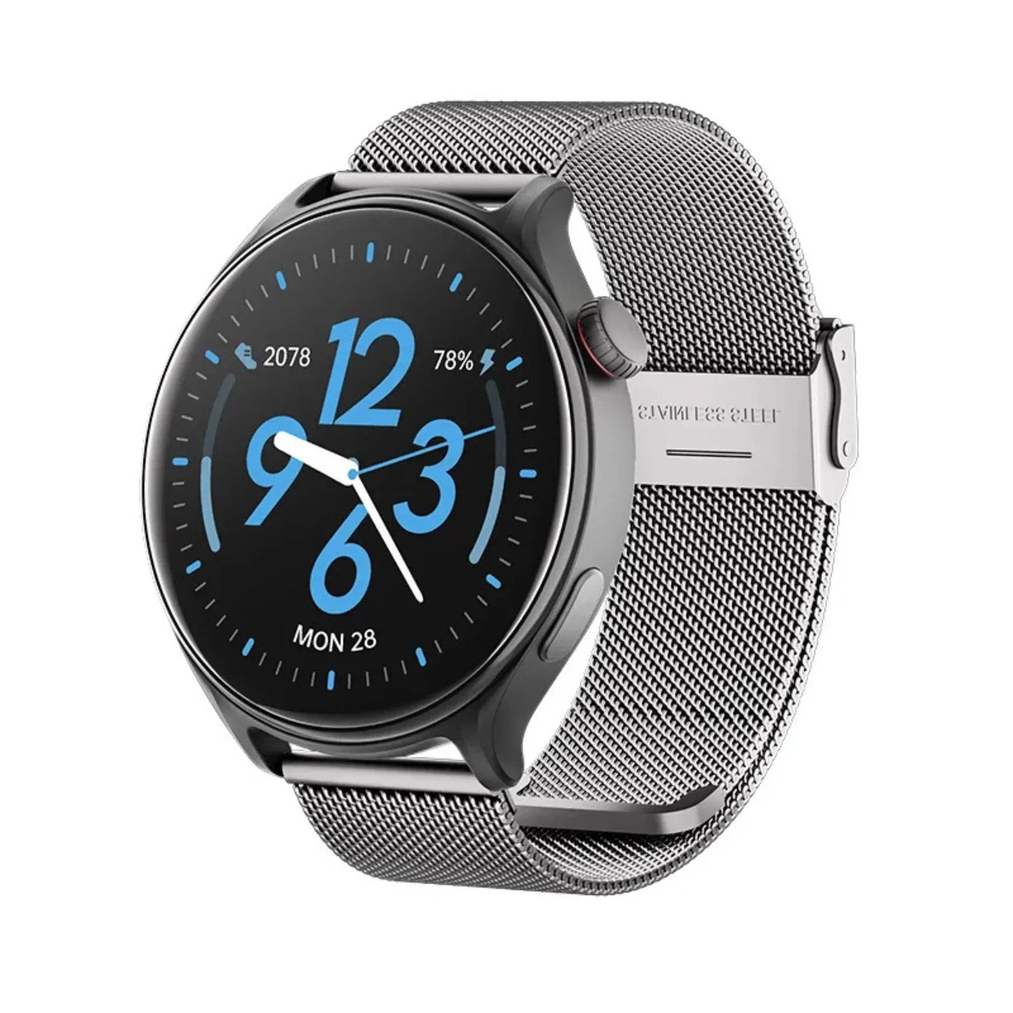 VitalPulse Watch 2.0 Jet-Schwarz Edelstahl