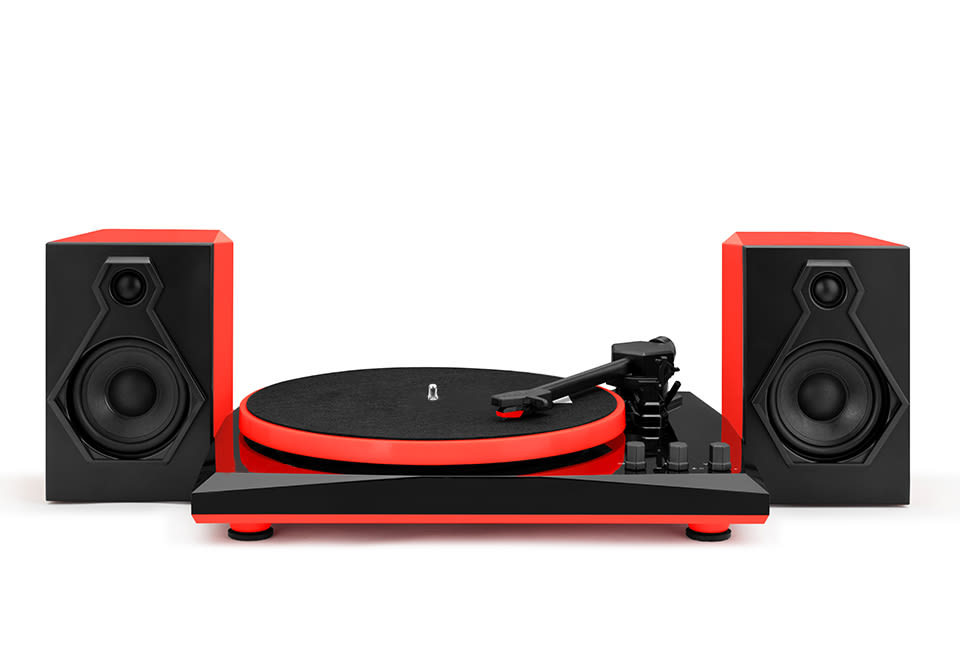 Stereo Turntable System with Speakers