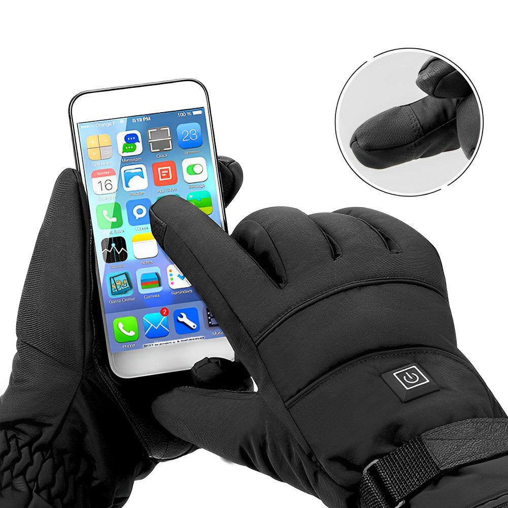 Heated gloves for men women waterproof touchscreen skiing outdoor