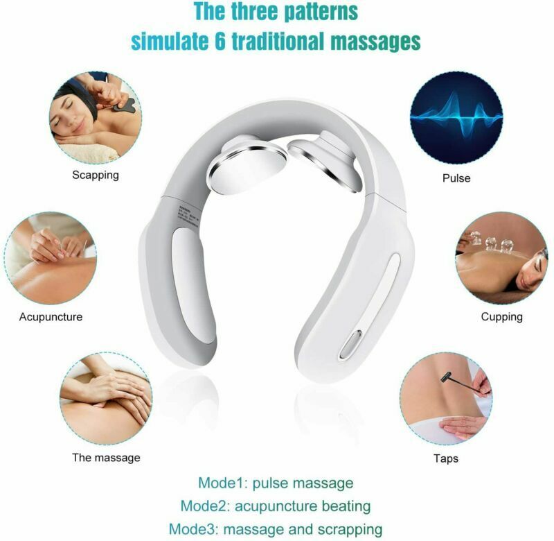Smart neck massager vibrating neck massager cordless adjustable