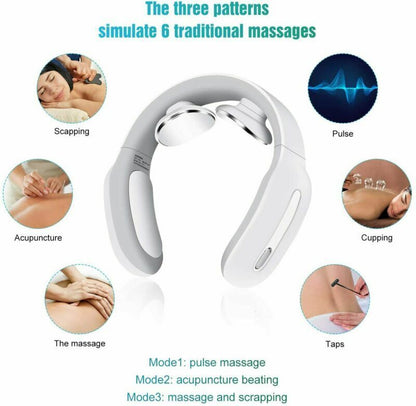 Smart neck massager vibrating neck massager cordless adjustable
