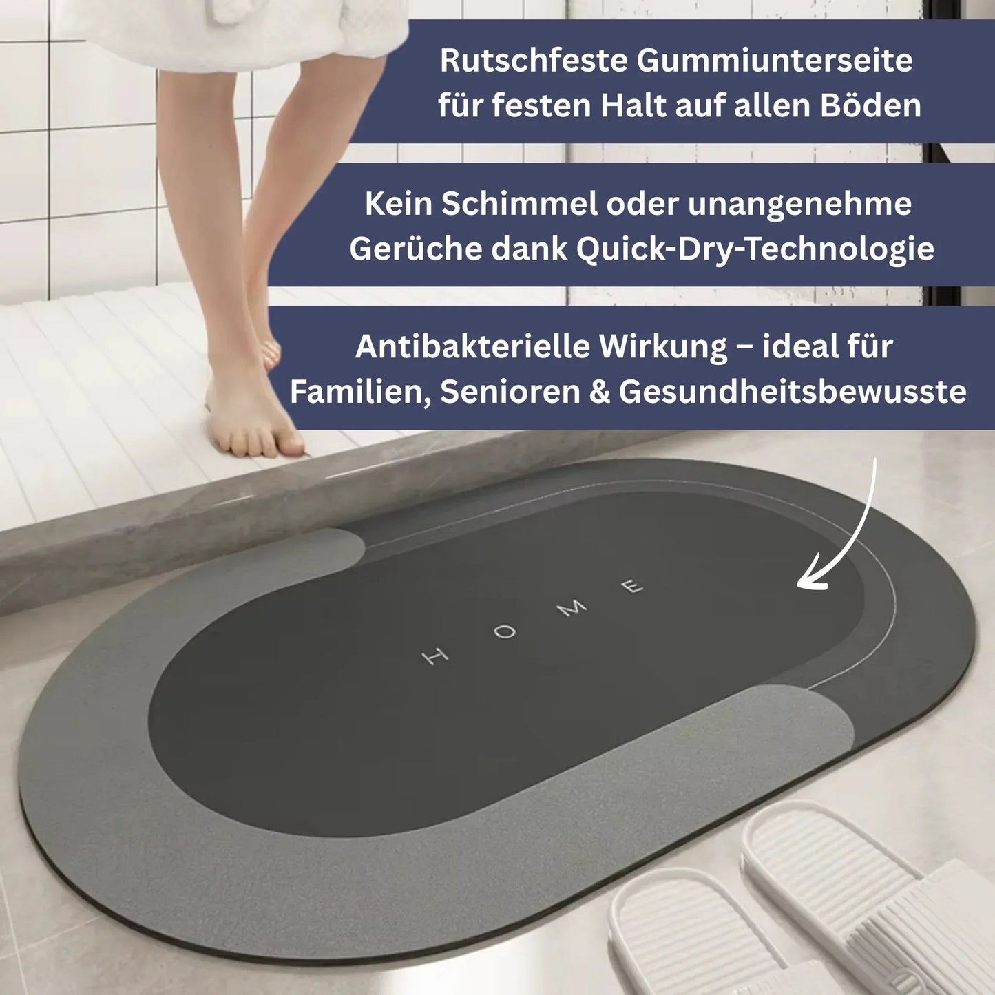 QuickMat - Die hygienische Schnelltrocken-Badematte
