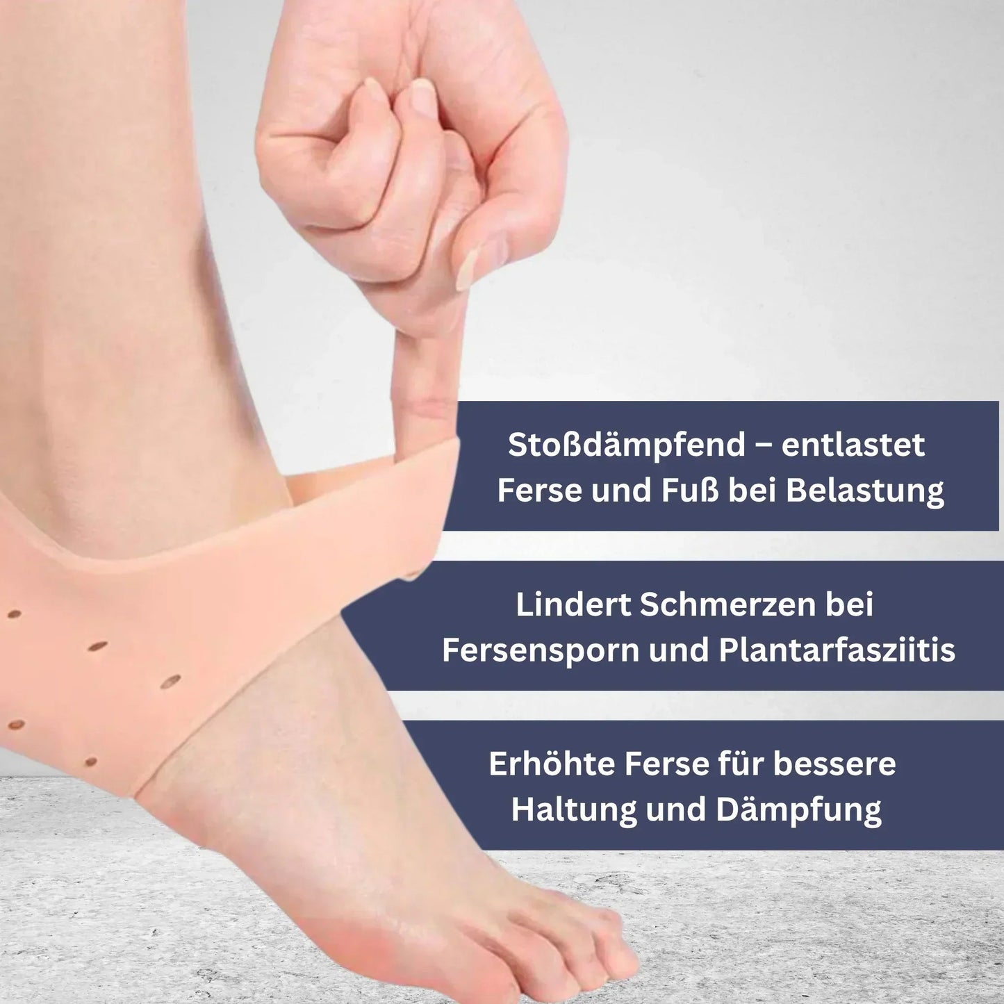 SilkProtect Wiederverwendbare Silikon-Fersensocken