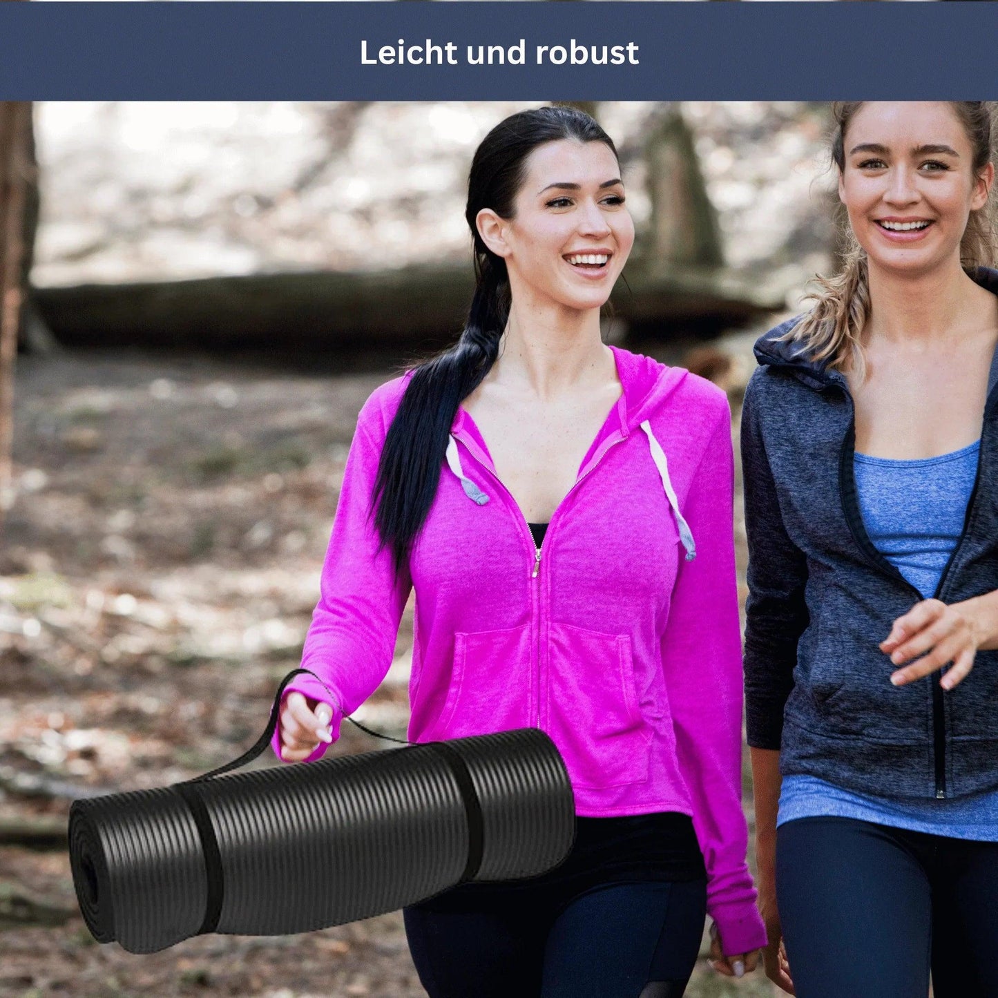 Premium Yoga-Matte mit Tragegurt