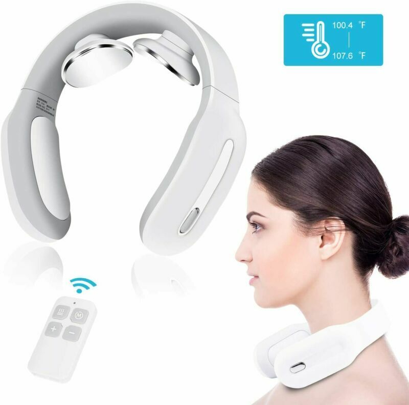 Electric neck massager pulse neck massager heated wireless portable