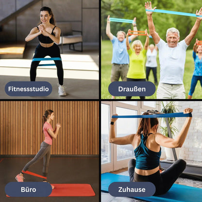 5er Set Fitness Resistance Bänder