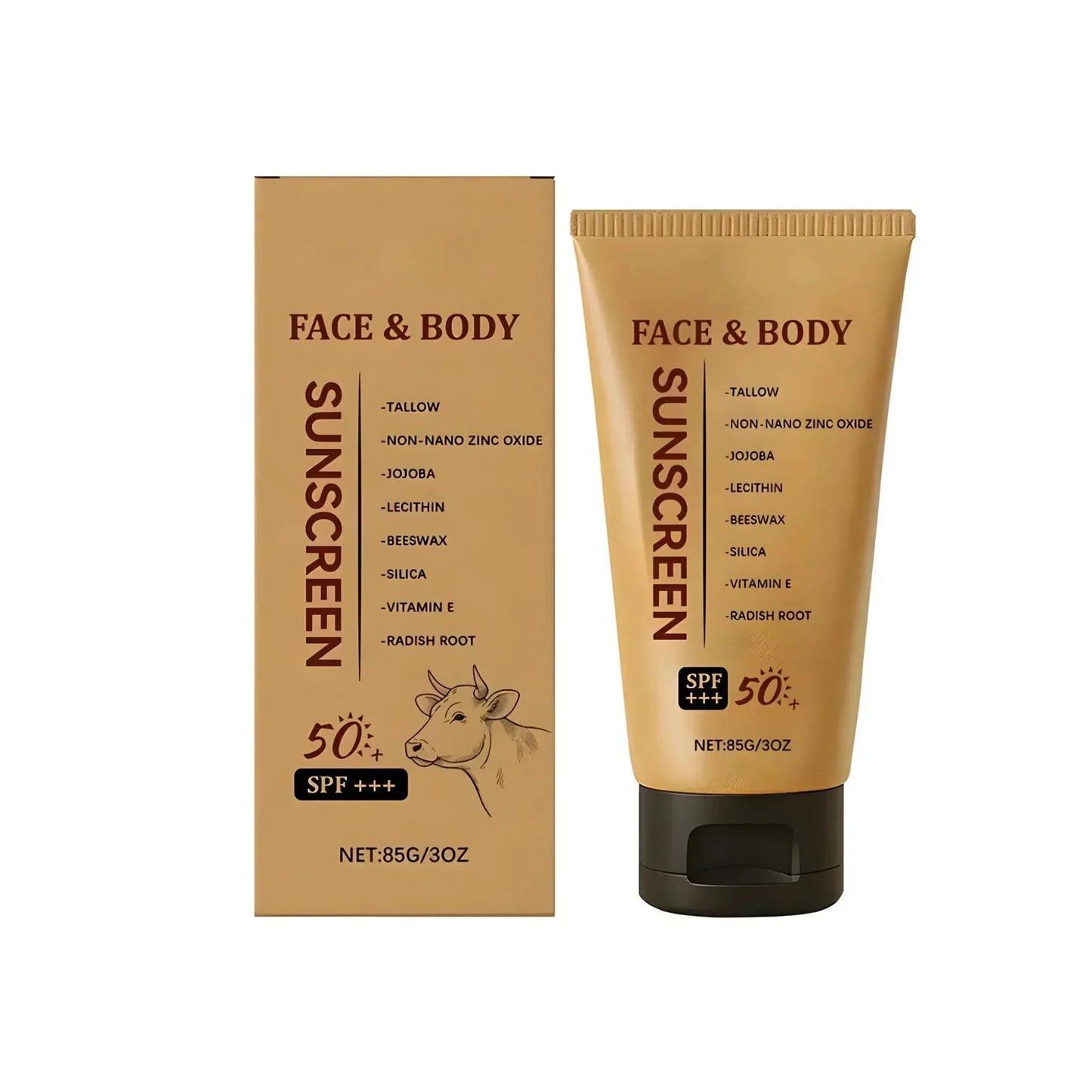 Beef Tallow Mineralischer Sonnenschutz SPF 50 – Natürlicher UV-Schutz