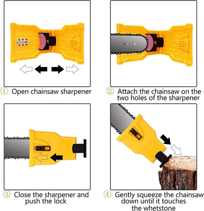 Portable chainsaw blade sharpener universal teeth filing guide