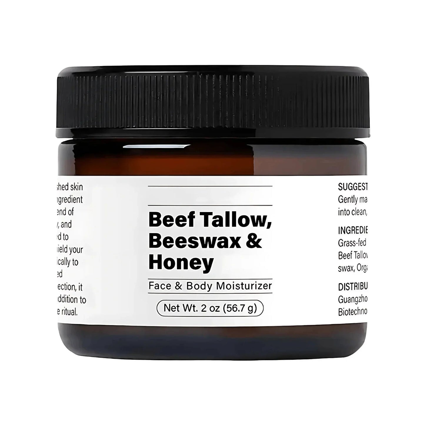 Beef Tallow Moisturizer mit Bienenwachs & Honig – 2-in-1 Hautpflege