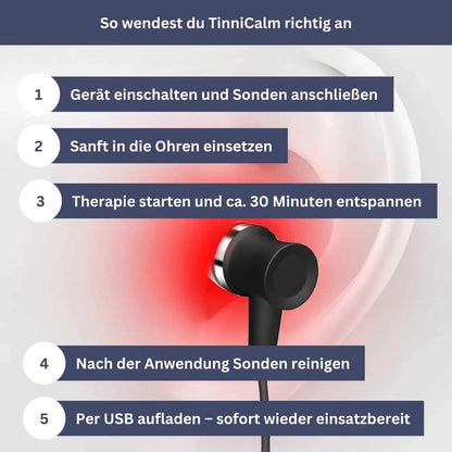 TinniCalm Tinnitus-Linderung Anwendung