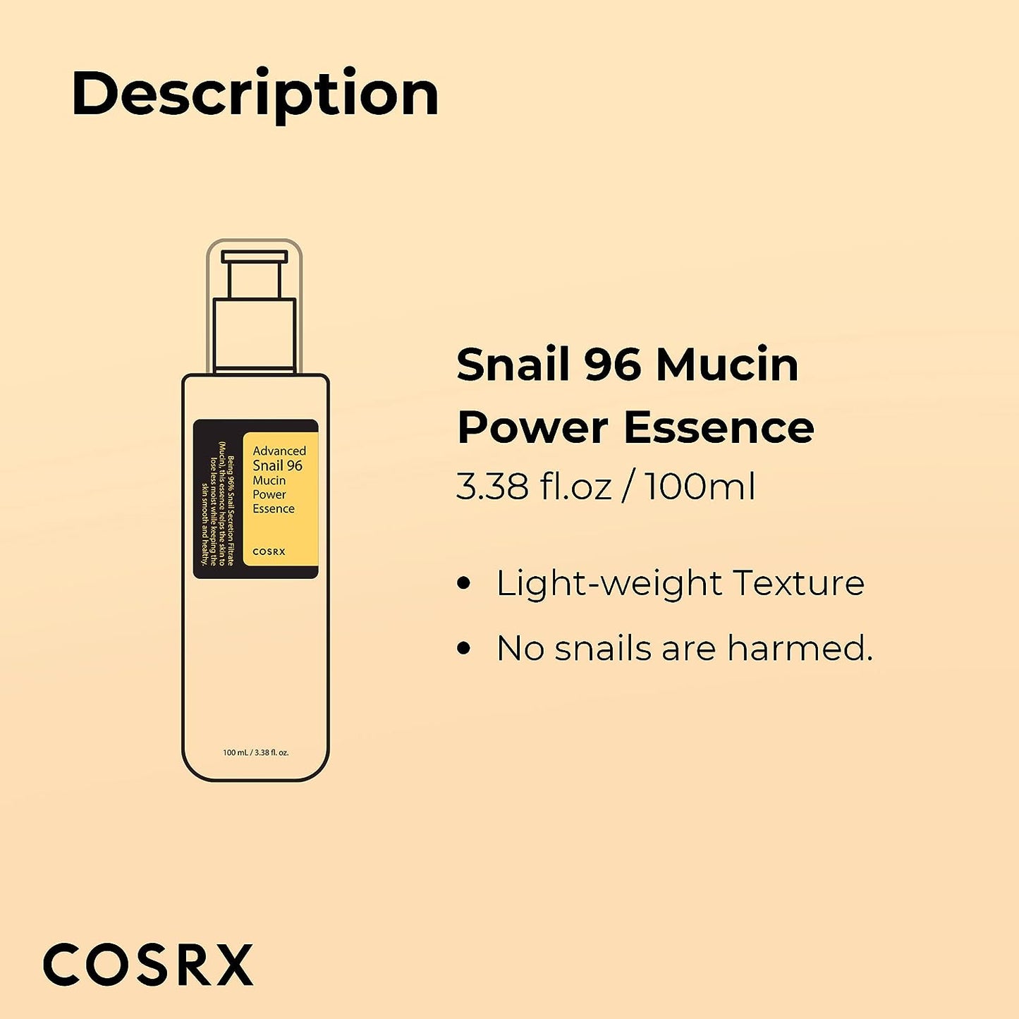 COSRX Advanced Snail 96 Mucin Power Essence (3.38 fl. oz.)