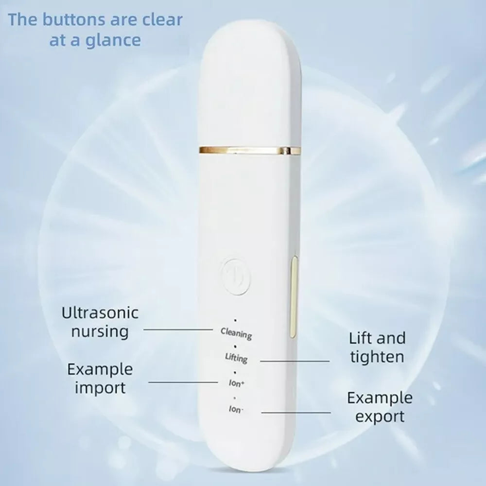 Ultrasonic Skin Scrubber Blackhead Remover – Deep Facial Cleansing & Exfoliation
