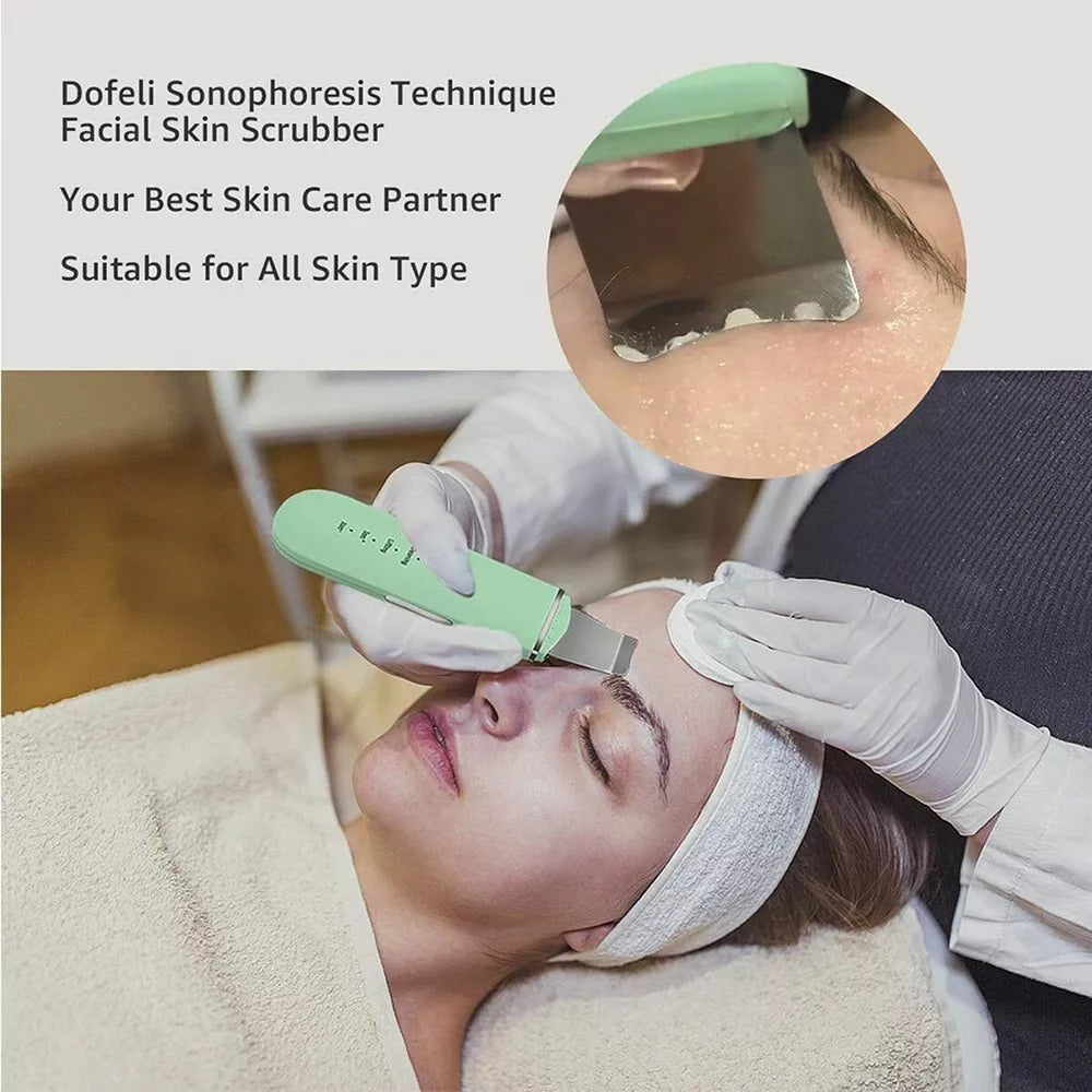 Ultrasonic Skin Scrubber Blackhead Remover – Deep Facial Cleansing & Exfoliation