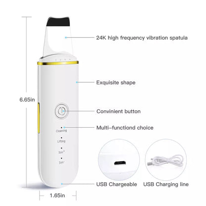 Ultrasonic Skin Scrubber Blackhead Remover – Deep Facial Cleansing & Exfoliation