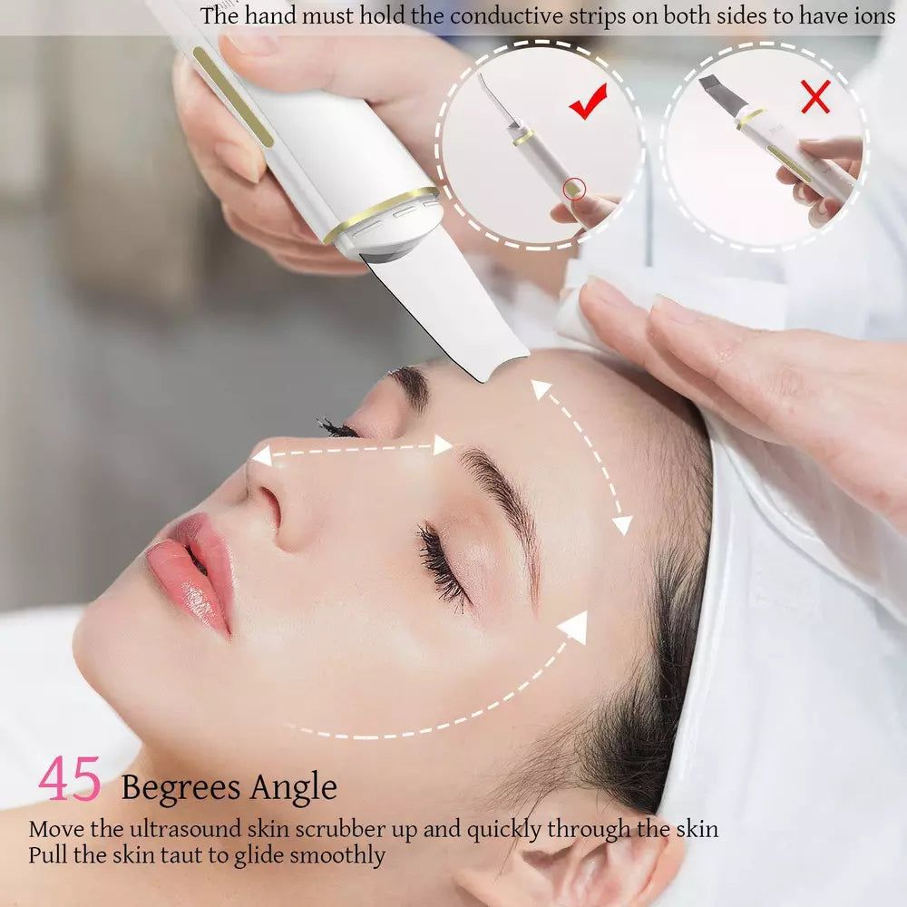 Ultrasonic Skin Scrubber Blackhead Remover – Deep Facial Cleansing & Exfoliation