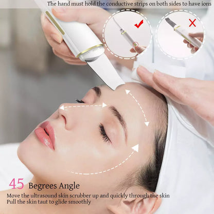 Ultrasonic Skin Scrubber Blackhead Remover – Deep Facial Cleansing & Exfoliation