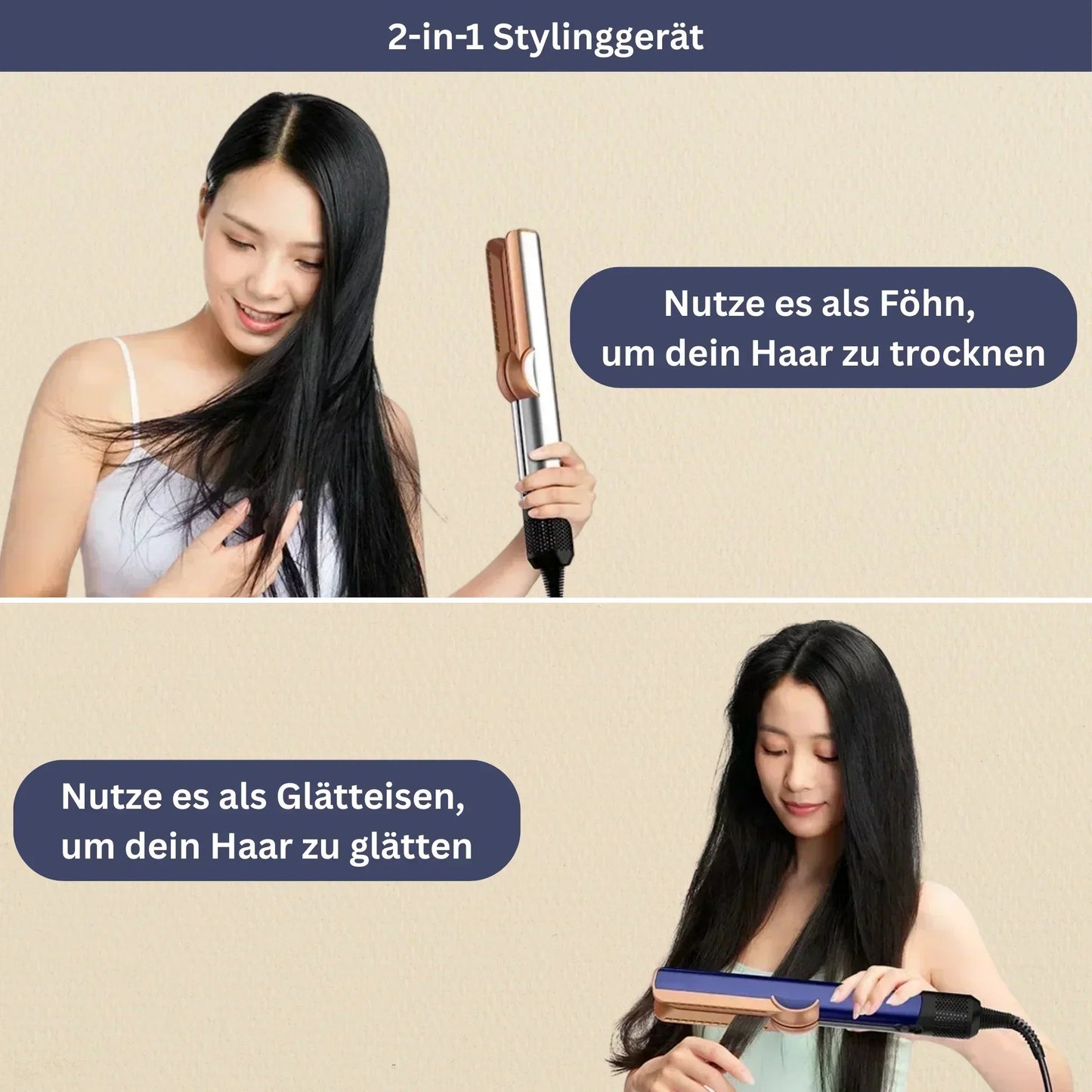 SilkDry One – 2-in-1 Glätteisen & Föhn
