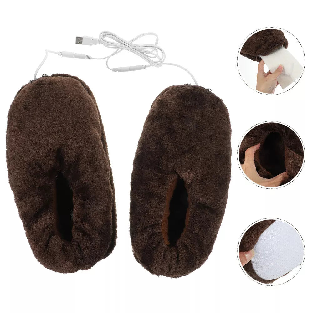 USB Heating Slippers – Ultra-Warm Plush Comfort for Cold Feet