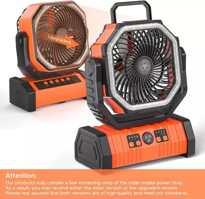 Rechargeable Portable Camping Fan - Ceiling Fan with Light and Remote Control