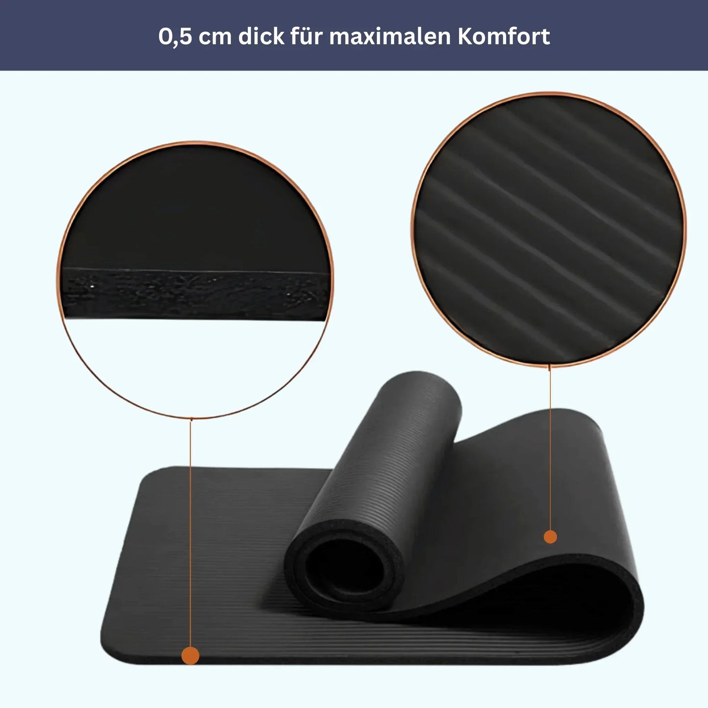 Premium Yoga-Matte mit Tragegurt