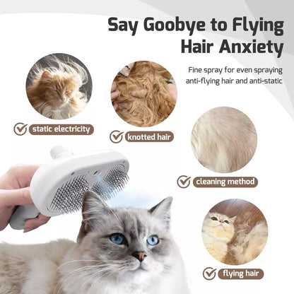 Cat & Dog Steam Brush – Easy Grooming & Fur Care