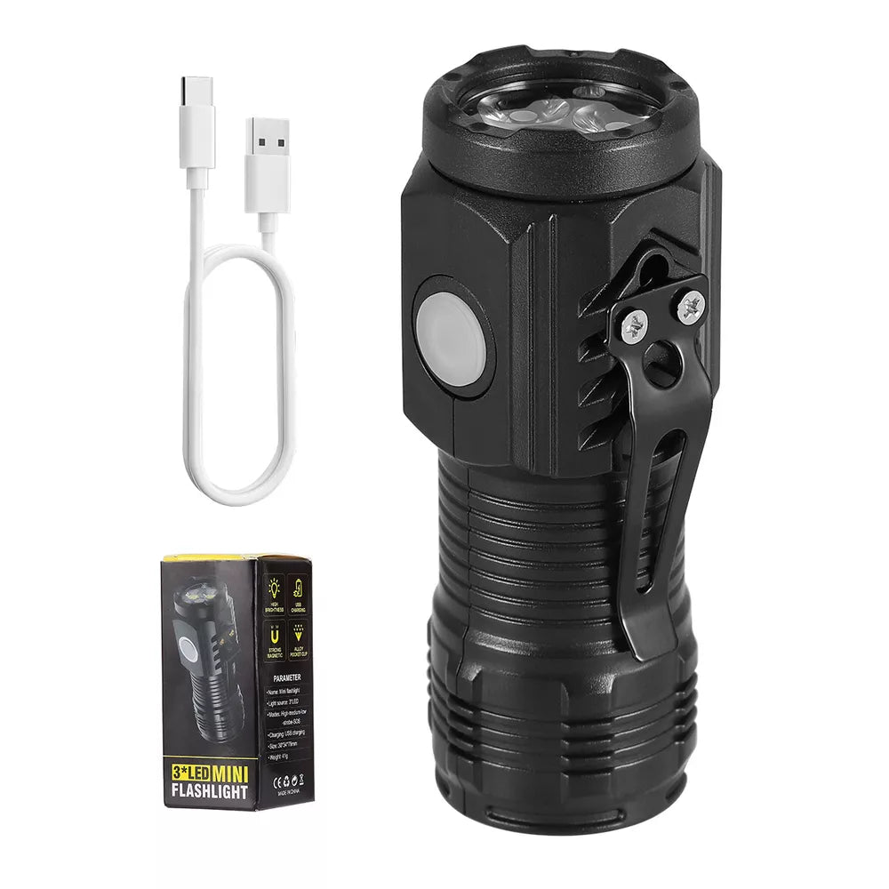Three-Eyed Monster Mini Flash Super Power Flashlight