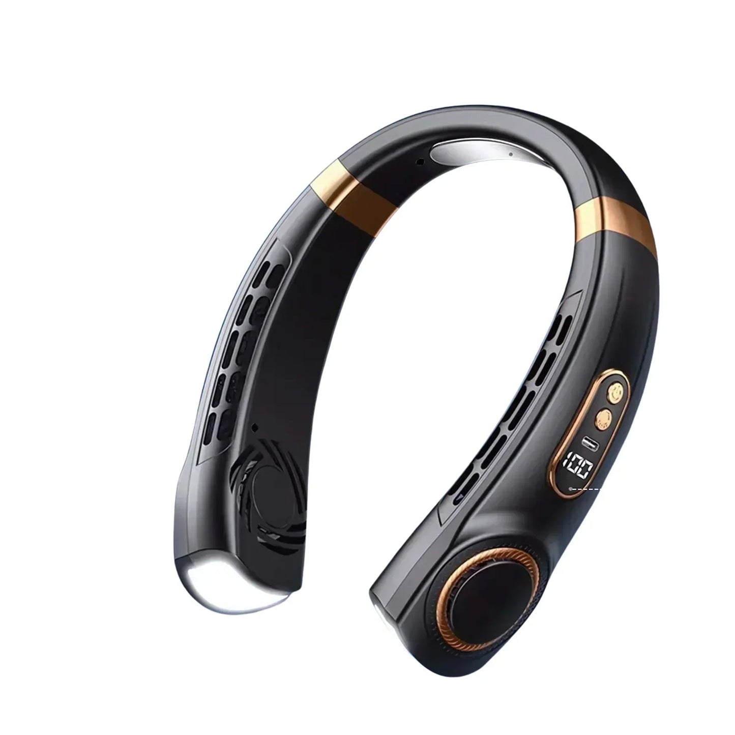 Tragbarer Nackenventilator mit LED-Kühlplatten