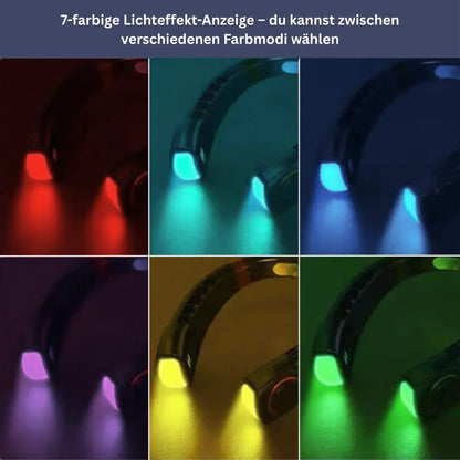 Tragbarer Nackenventilator mit LED-Kühlplatten