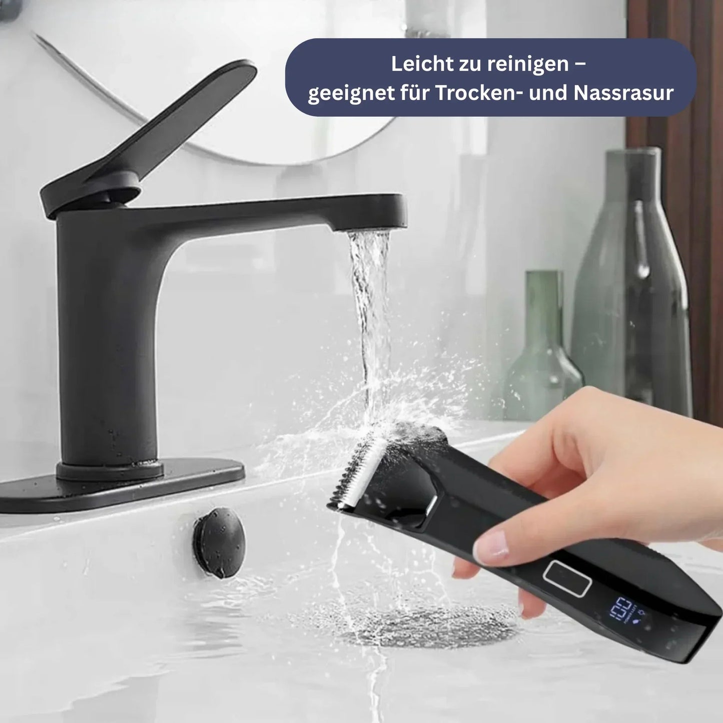 Wasserdichter Männertrimmer mit Dual-Klingen