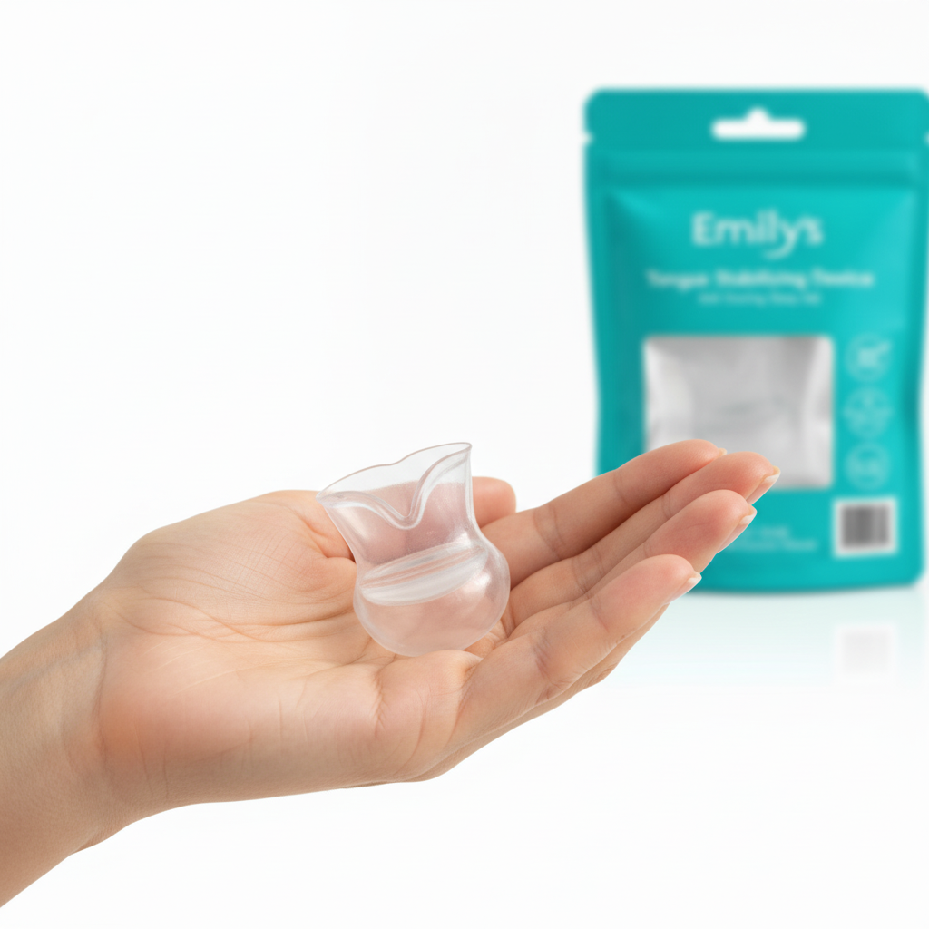 Sleep apnea tongue device mouthpiece stop snoring instantly