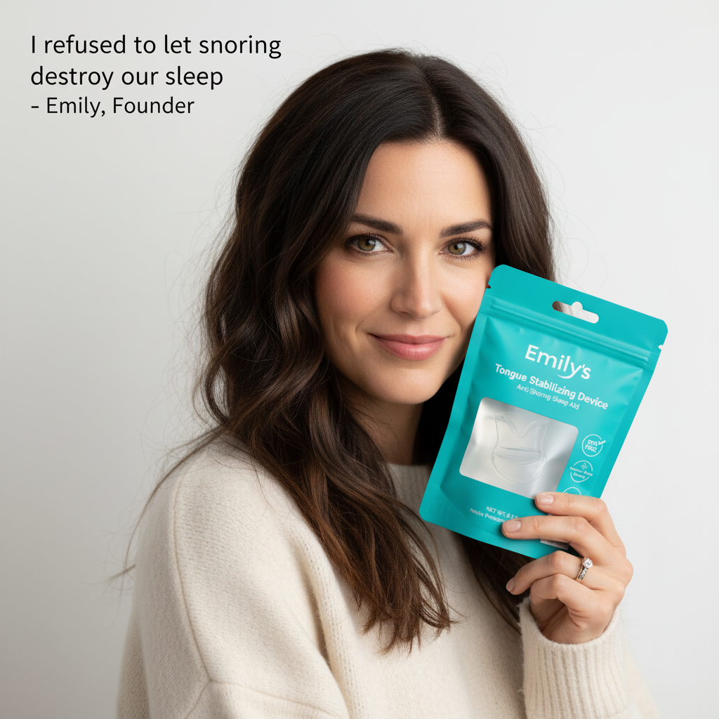 Anti snoring tongue device gentle tongue holder no jaw pain